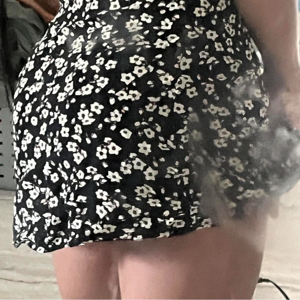 Floral Black and White Women's Skirt